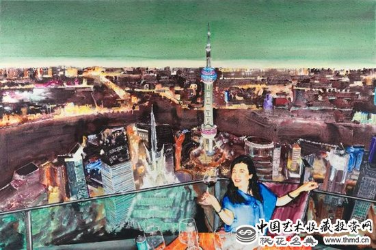 参展作品：《一个人也未必不是风景》 200×300CM 布面丙烯 2017（图片由王承云工作室提供）